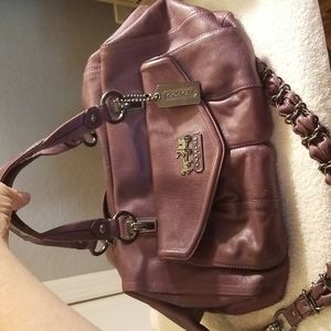 Coach handbag purple leather